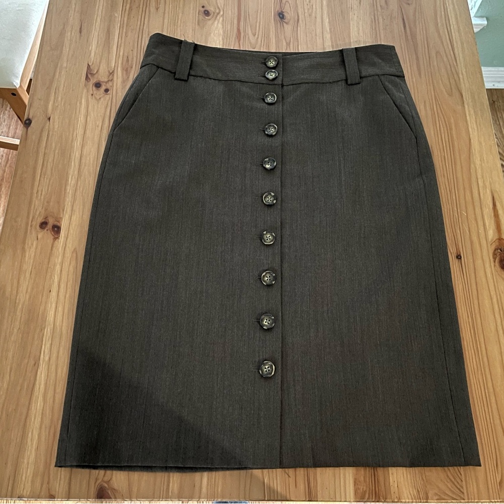 Banana Republic Button Down Brown Skirt